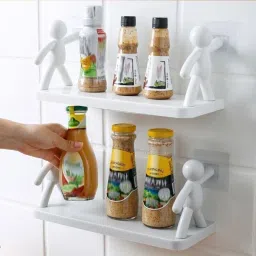 Wall Mounted Shelf, Bathroom Shelf Organizer, Multipurpose Wall Mount NRS1.1527 Plastic Wall Shelf-image-52