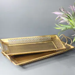 Two metal trays set handmade Tray-image-21