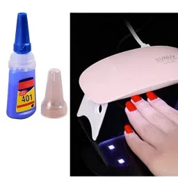 Nails Polish Drayer Machine Mini Foldable Gel Based Nail Paint Dryer With Artificial Nails & Glue-21