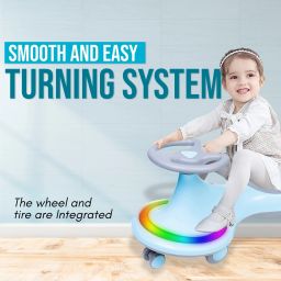 pandaoriginals Musical Front Lights with Backrest Superior Quality Smooth Wheels Rideons & Wagons Non Battery Operated Ride On image 2