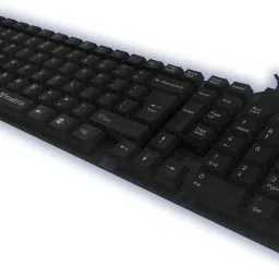 MATRIX KM-200 Wired USB Standard Multi-device Keyboard Compatible with Desktop, Laptop, Mac stand support image 2