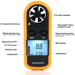 Digital Anemometer Wind Speed Air Velocity Temperature Measuring for sailing DigitalAnemometer-17