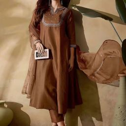 Women Art Silk Kurta Pant Dupatta Set-image-65