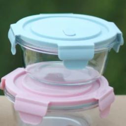 swaks Glass Storage Bowl Borosilicate with Air-Tight Lid (multi color)- 620 ML image 3