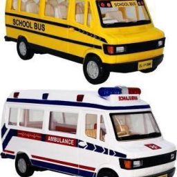 School Bus & Ambulance Combo For Kids, Pull Back Toys[Multicolor](Pack Of: 2)-image-32