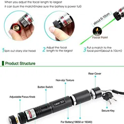 Zadinga 5 in 1 Effect Green Beam Laser Light Rechargeable Original 303 Laser Pointer image 3