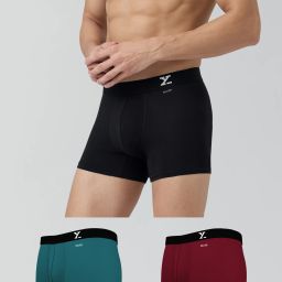 Pack of 3 Aero Anti-bacterial Odour-free cotton Solid Men Trunk-picture-11