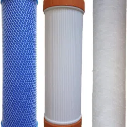 Hi-Tech Replacement CTO GAC PP Cartridges Filter Set 10 Inch for Under Sink RO Water Purifier - 3 Pcs Solid Filter Cartridge-picture-16