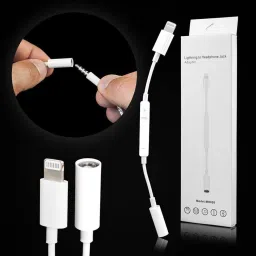 ENMORA White Lightning To Headphone Jack Adapter Model Mh020 (Android, iOS) Y42 Phone Converter-23