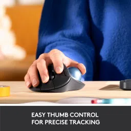Logitech Ergo M575 with Trackball - Easy Thumb Control, Ergonomic Wireless Optical Mousewith Bluetooth image 3