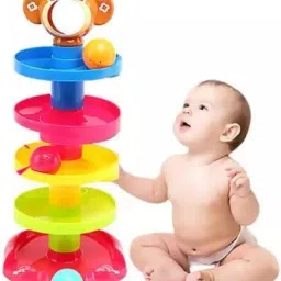dherik tradworld 5 layer ball drop and roll swirling tower for baby image 4
