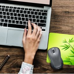 qivee Bamboo Combo (10) Mouse Pad Non-Slip Rubber Base Mouse pad for Laptop & Desktop Mousepad image 2