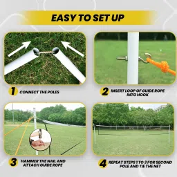 funbadmenton Outdoor Portable Badminton Net with Stand, Badminton Net with Stand Poles Badminton Net image 2