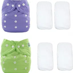 [Pack of 2 Pocket Cloth Diaper with 4 White Insert Pad]-37