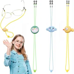 Verilux Eyeglasses Neck Straps for Kids Adjustable Elastic Ropes 3Pcs Cartoon Charm Strap-40