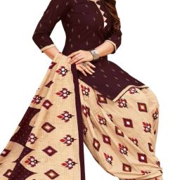 Unstitched Crepe Salwar Suit Material Printed-image-58