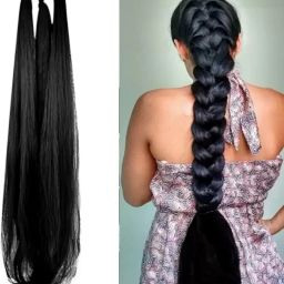 Synthetic Parandi Choti For Women And Girls (Black, 30) Hair Extension-image-37