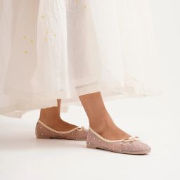 Designer Mesh Ballet Flats for Women | Comfortable Party Wear Flats Bellies For Women-image-3