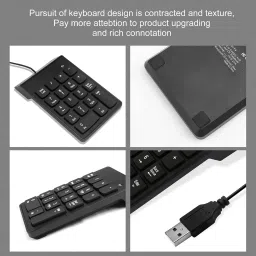 Sancy Portable USB Numeric Keypad | Slim Mini Number Pad for Laptop & Desktop Laptop Keyboard Replacement Key image 2