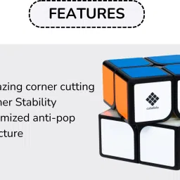cubelelo Drift 2x2 Black Speed Cube Magic Puzzle Toy image 2
