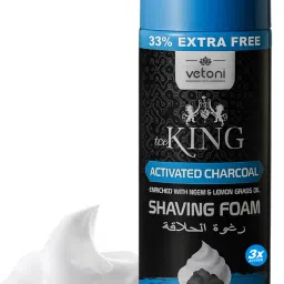 ICE KING Charcoal Shaving Foam for Men 400ml | Deep Clean & Refreshing-6