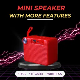 JHN SPLASHPROOF WOOFER FOR DEKSTOP WITH SD,AUX Bluetooth Speaker 10 W Bluetooth Speaker image 3