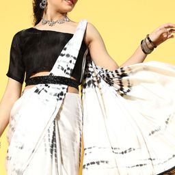 Mitera Tie and Dye Satin Saree-image-66