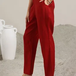 Libas Bandhani Printed Regular Gotta Patti Straight Kurta with Trousers & Dupatta image 2