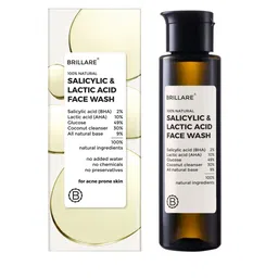 BRILLARE 100% Natural Salicylic & Lactic Acid Face Wash - 100ml-43