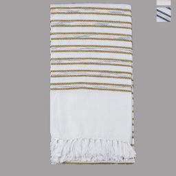 Ramraj Pack Of 3 White & Pink Striped Pure Cotton 150GSM Bath Towels-5