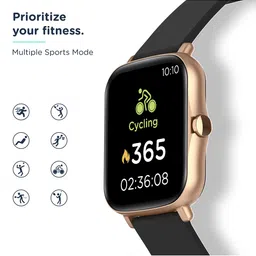 pebble Unisex Midnight Spark 1.7 Inch BT Calling With SPO2 Smartwatch PFB23 image 2
