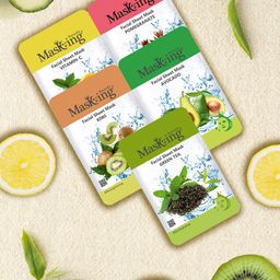Masking Unisex Pack of 5 Beauty Facial Sheet Mask- 30ml each-57