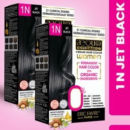 Aequo Organic Set of 2 Permanent Cream Hair Color 175ml each - Jet Black 1N-13