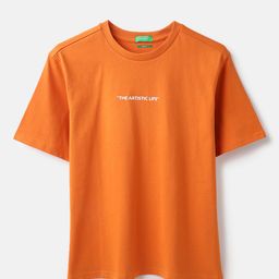 United Colors of Benetton Boys Printed Pure Cotton Boxy T-shirt-image-66