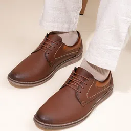 The Roadster Lifestyle Co Men Tan Colour Round Toe Casual Shoes-image-37