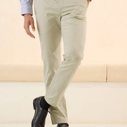 Andamen Men Comfort Easy Wash Regular Fit Mid-Rise Cotton Chinos Trousers-image-71