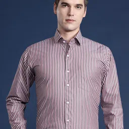 Hancock Men Slim Fit Striped Formal Shirt-image-40