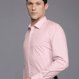 Louis Philippe Slim Fit Opaque Printed Pure Cotton Formal Shirt-image-60
