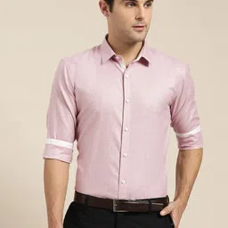 SOJANYA Men Purple Classic Regular Fit Self Design Formal Shirt-image-90