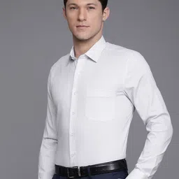 Louis Philippe Pure Cotton Slim Fit Opaque Checked Formal Shirt-picture-27