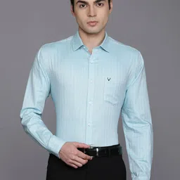 Allen Solly Pure Cotton Classic Fit Opaque Striped Formal Shirt-image-68