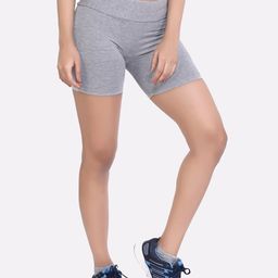 LAASA SPORTS Women Grey Skinny Fit Training or Gym Sports Shorts-image-10