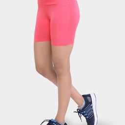 LAASA SPORTS Women Pink Skinny Fit Training or Gym Sports Shorts-image-6