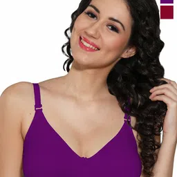 INGRID WomenCombo Non Padded Cotton Everyday Non Wired Tshirt Bra-picture-17