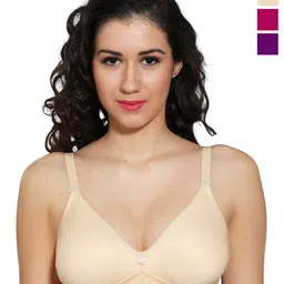 INGRID WomenCombo Non Padded Cotton Everyday Non Wired Tshirt Bra-image-44