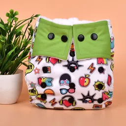 Moms Home Infants Reusable Cotton Printed Pocket Diaper With 1 Insert-2
