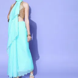 Saree mall Solid Saree with Woven Design border-12