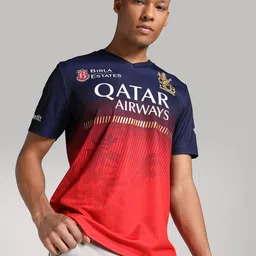 Puma RCB 2025 Replica Jersey Typography Printed Drycell T-shirt-image-6