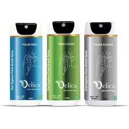 Qelica Set Of 3 Polar Mint Paan Chuski & Silver Elaichi Fresh Breath Spray-10g Each-17
