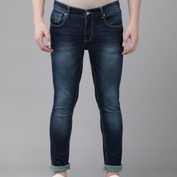 SPYKAR Men Blue Super Skinny Fit Low-Rise Heavy Fade Stretchable Jeans-image-90